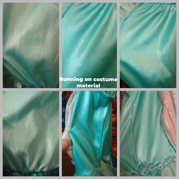 GILLIANS CLOSET Sparkling SEQUINS Green Blue Mermaid Costume for Kids Size 5-6 - Picture 13 of 16